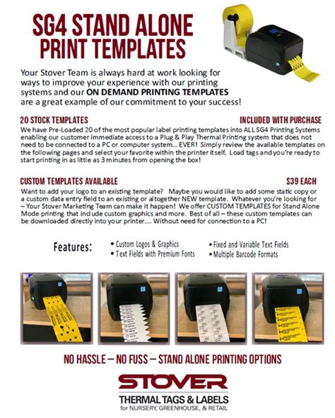 stover thermal printer support